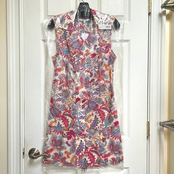 Derek Lam Sleeveless Satine Paisley Shirt Dress